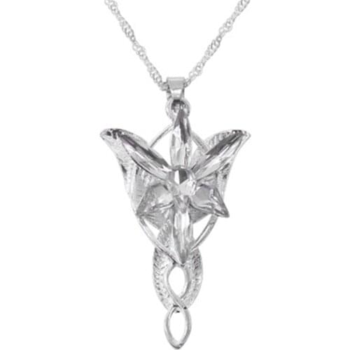 Fashion The Lord Necklace of Arwen Evenstar Pendent Movie Jewelry Crystal Twilight Star Pendent Torque Gift for Women