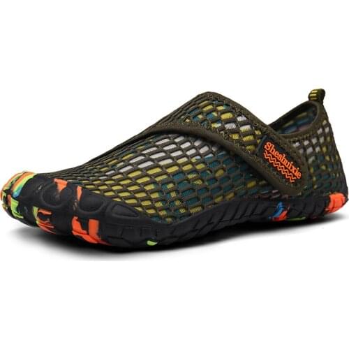Size 36-47 Men Women Summer Fashiom Camo Aqua Shoes for Swimming Upstream Beach Pool Quick Dry Slip on Unisex Wading Shoes