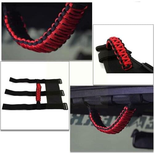 Roller handle braided nylon pull handle suitable For 1987-2020 Wrangler three Jeep belts I9X4