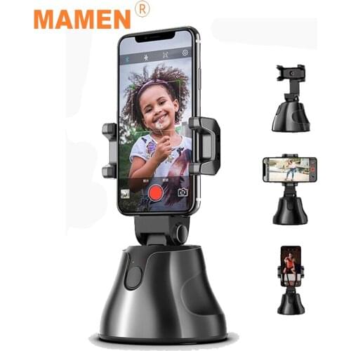 MAMEN 360° Rotation Portable Tracking Holder Camera Gimbal Face Tracking Selfie Stick Tripod Object For Photography Video Record