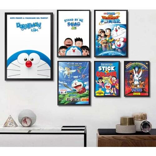 Doraemon Poster Clear Image Wall Stickers Home Decoration Good Quality Prints White cardboard Paper home art Brand