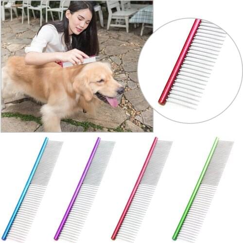 19cm Dog and Cats Comb Professional Steel Grooming Comb Dog Cat Cleaning Brush Dropship