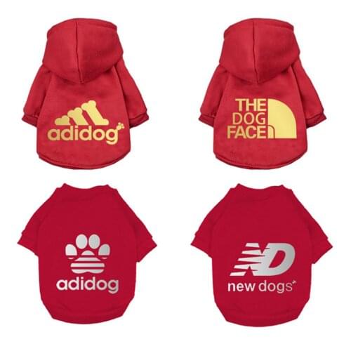 Luxury Design Dog Clothes Winter Warm Fashion Hoodie Pet Clothes Shirt Pets Chihuahua Pug Dog Coat For Small Medium Dogs