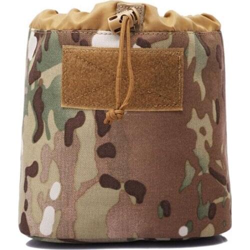 Dump Pouch Drawstring Magazine Dump Bag Tactical Molle Adjustable Military Paintball Pouche for Outdoor Sports