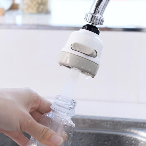 Kitchen 3 modes 360 rotatable tap faucet aerator bubble flexible water saving high pressure filter adapter sprayer water filter