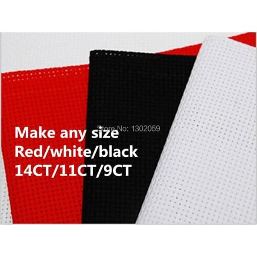 You Can Choose White Black Red 14CT 11CT 9CT Freely Cross Stitch Embroidery Fabric Aida Cloth Canvas---200X150cm