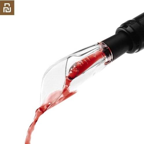 Youpin CIRCLE JOY Stainless Steel Fast Wine Decanter Mini Portable Wine Filter Air Intake Bottle Pourer Aerator For Family Bar