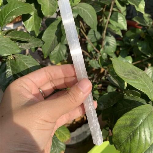 10-15cm natural selenite stone white gypsum wand reiki healing crystals energy energy column fengshui home decoration