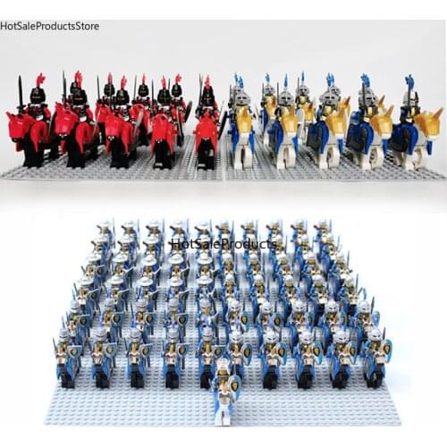 10PCS/Lot Medieval Kings Castle Dragon Knights Horses soldier Building Bricks Blocks kid toy