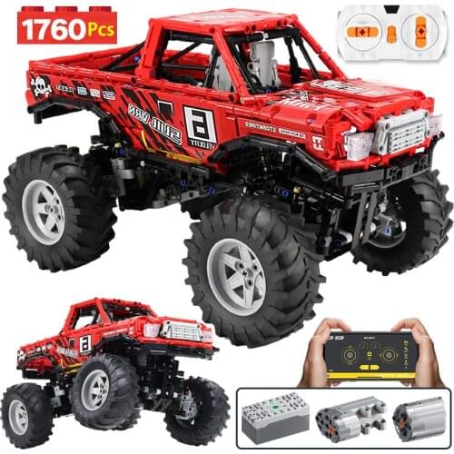 1760Pcs City 4WD Off Road Vehicle Model RC/non-RC Building Block High-tech SUV Racing Car Truck Bricks Toys for Boys