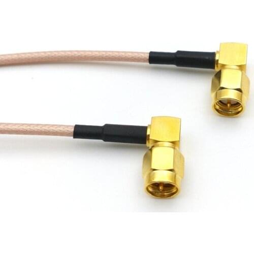 200PCS cable RG316 50CM SMA male right angle TO SMA plug pigtail connector Selling