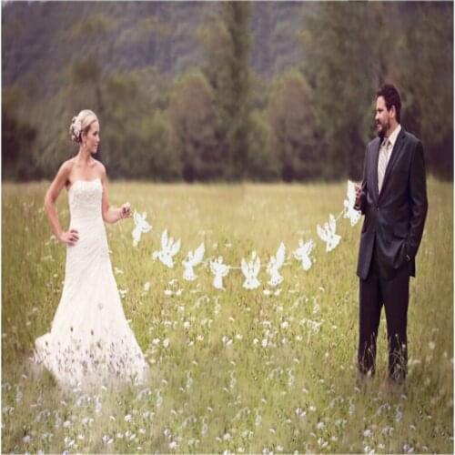 3M Angel Paper Banner Garlands Christmas Decoration Creative Curtain Bunting Home Wedding Party New Year Banner Hanging 5Z