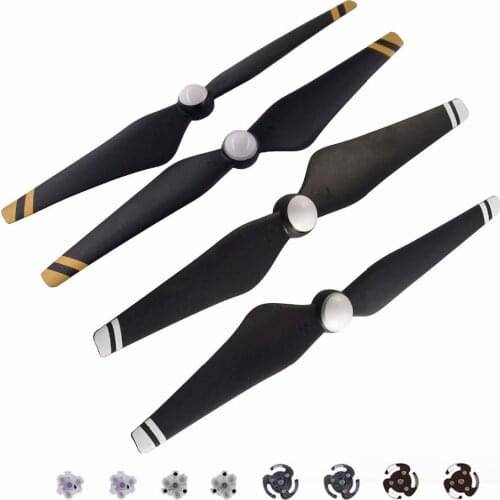 4PCS Propeller for DJI Phantom 4 4PRO 4A Drone Spare Parts 9450S Quick Release Props Blade with Motor Base golden and white