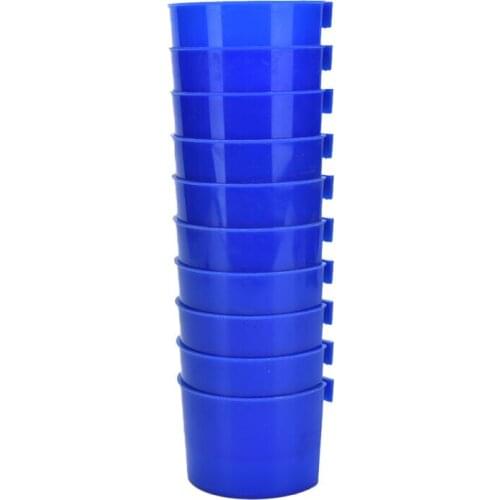 10 pcs Cup Hanging Water Feed Cage Cups Poultry Gamefowl Rabbit Chicken BBUS