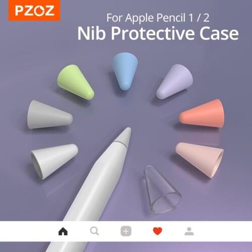 PZOZ 8pcs For Apple Pencil2 Case Pen Point Stylus Penpoint Cover Silicone Protector Case For Apple Pencil 1 2st Protective Case
