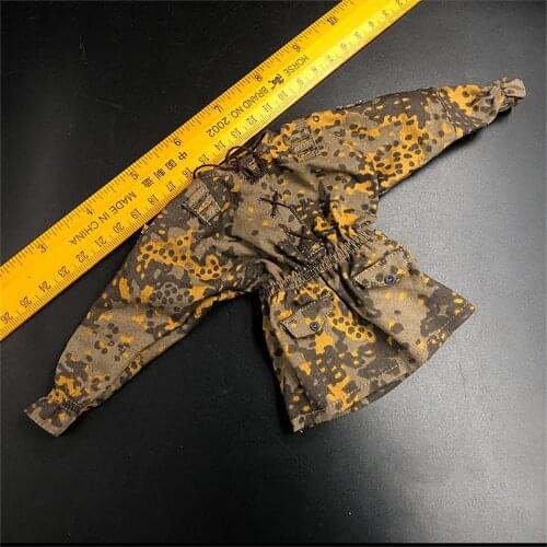 DID 80143 Scale 1/6 WWII Armored Grenadier Radio Group Camouflage Overalls Shirt Model For 12inch Body Doll Collect