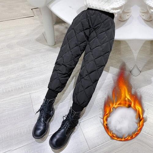 Baby Girl Winter Pants Cotton Padded Trousers Kids Black Warm Snow Pant Children School Trousers Clothes for Girls 12 13 14 Year