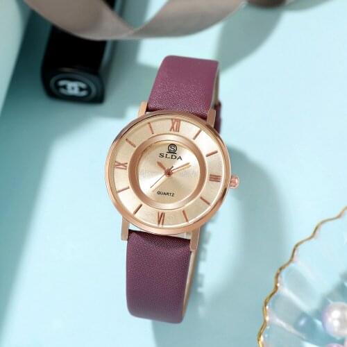 FGHGF Ladies Watch With Leather Strap