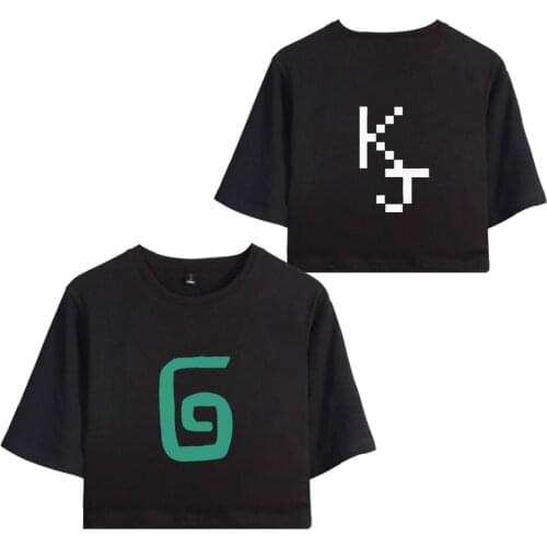 Karl Jacobs GeorgeNotFound Dream MCYT print Spring Summer youthful Women/girl sexy bare midriff Kawaii HIP HOP Style T-shirt