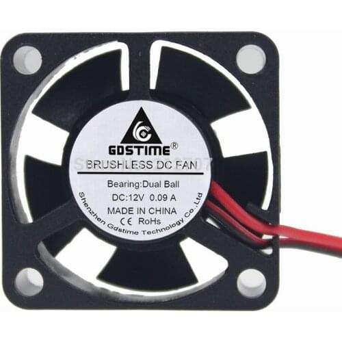 1 Piece Gdstime Small Brushless DC Cooling Fan 12V 30mm 3cm 30x30x10mm 3010 2Pin Ball Bearing