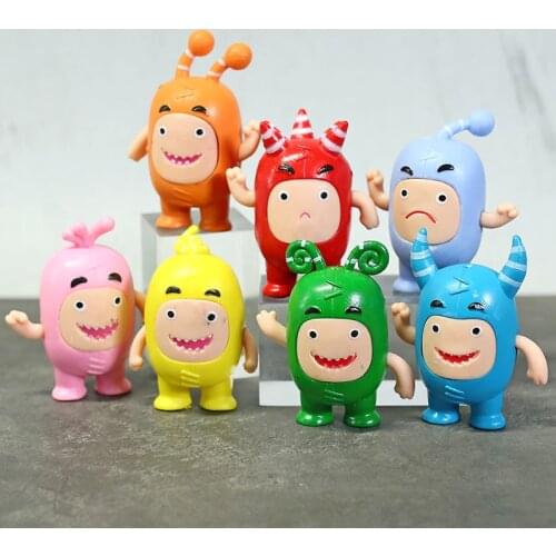 Hot Sale 7cm Oddbods Fuse Pogo Bubbles Slick Zeke Jeff PVC Figures Toys For Kids Christmas Gift Set