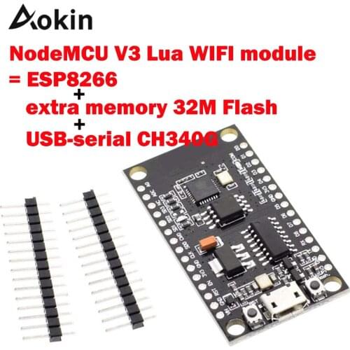 Nodemcu V3 Lua Wifi Module Integration Of Esp8266 Extra Memory 32m Flash Usb-serial Ch340g Node Mcu