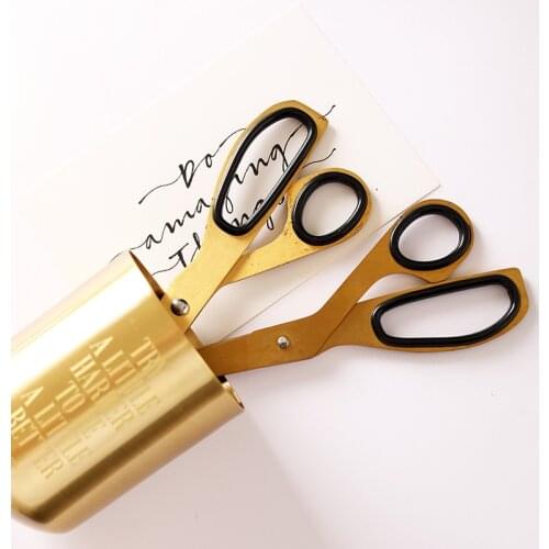 Stainless Steel copper coating Retro Tailor Scissor Crane Shape Sewing Small Craft CrossStitch Scissors DIY Home Tools (Golden)