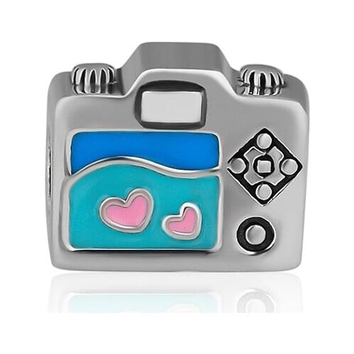 Fits Pandora Charms Bracelets Sentimental Snapshots Beads 100% 925 Sterling-Silver-Jewelry Free Shipping