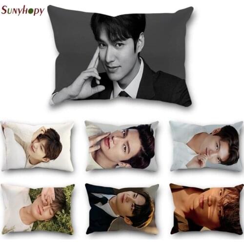 Custom Lee Min Ho Pillowcase Satin Fabric Rectangle Bed Pillow Cover For Home Wedding Decorative Pillowcases 2-ZMT