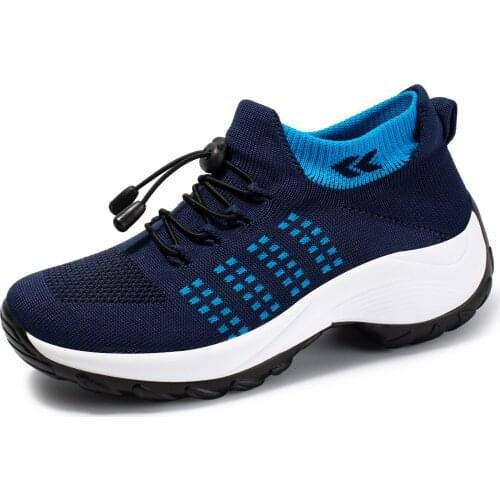 Y115 Platform Casual Sneaker Shoes Woman Breathable Female Mesh Sock Loafers Walking Sapatenis Feminino Plataforma Zapatos