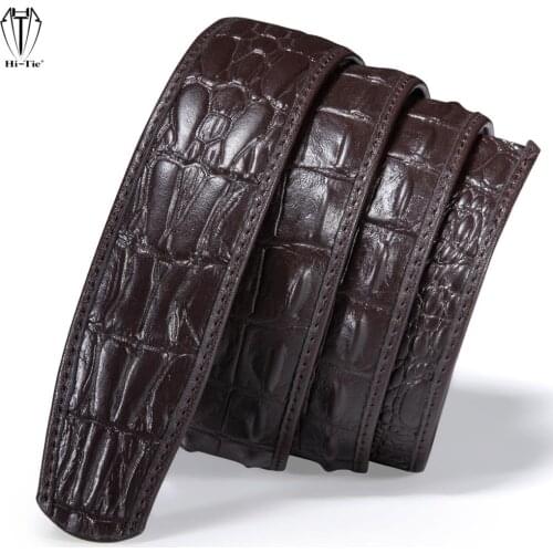 Designer 3.5cm Width Mens Replacement Belts Brown Red White Green Orange Black Blue Ratchet Leather Strap for Automatic Buckles