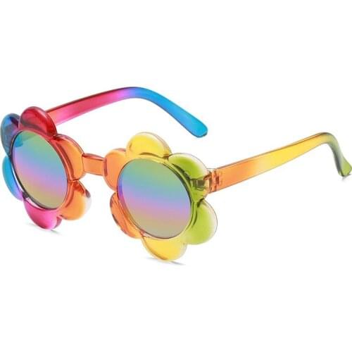 Cute Colorful Flower Sun Glasses Girls Boys Baby Orange Pink Kids Sunglasses Children Trends 2021 Party Gifts New Outdoor Vogue