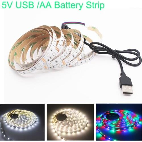 5M USB LED String Light New year Garland Christma Decor Festoon DC5V RGB LED Strip 2835 Luces Led TV kitchen Background Lighting