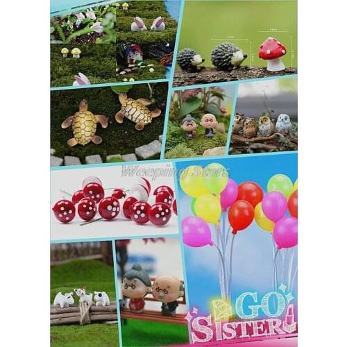 NEW Selling Artificial Mini Miniatures Fairy Garden Moss Terrarium Resin Crafts Decorations Stakes Craft