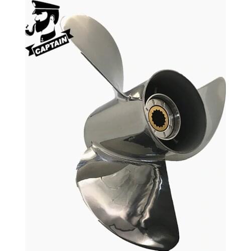 Captain Propeller 13 7/8x19 Fit Yamaha Outboard Engines F90 F100 115HP F115 Stainless Steel 15 Tooth Spline RH