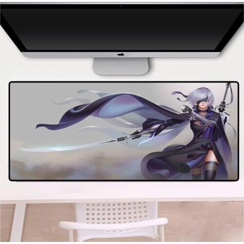 XGZ 90X40CM NieR Automata YoRHa Locking Edge Mouse Pad Gamer Play Mats Large Gaming Mouse Pad Gamer Cartoon Anime Mousepad