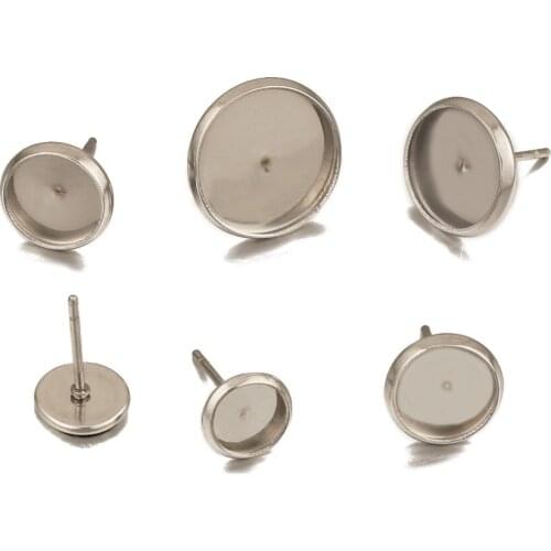 Cordial Design Jewelry Accessories/Round Earring Settings/DIY Making/Stainless Steel/Hand Made/Jewelry Findings & Components
