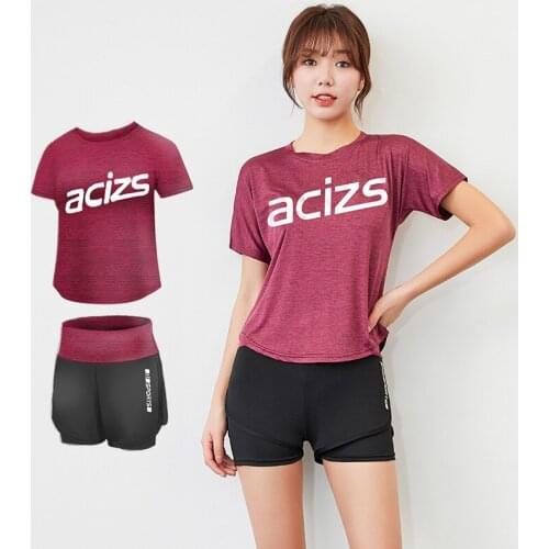 2021 Sports Suit Female Net Celebrity Gym Running Casual Beginner Fashion Spring and Autumn Yoga Wear Two-piece Suit