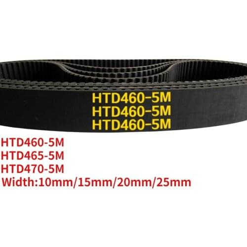 Arc HTD 5M Timing belt C=460/465/470 width10/15/20/25mm Teeth 92 93 94 HTD5M synchronous Belt 460-5M 465-5M 470-5