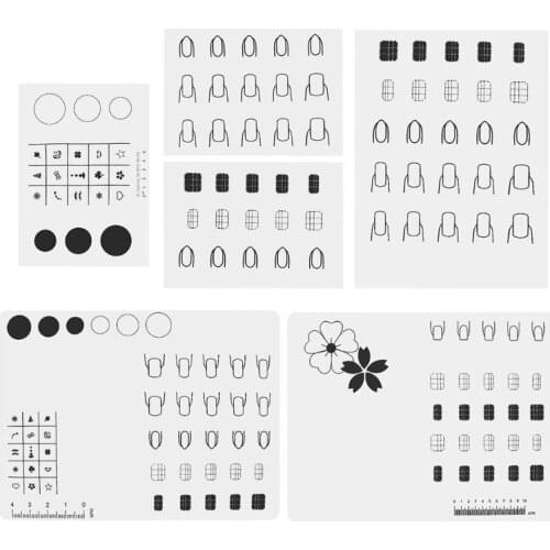 1Pcs Silica Gel Nail Polish Filling Plate Manicure Table Nail Form Tips Silicone Mat Nail Art Color Display Nails Accessoires