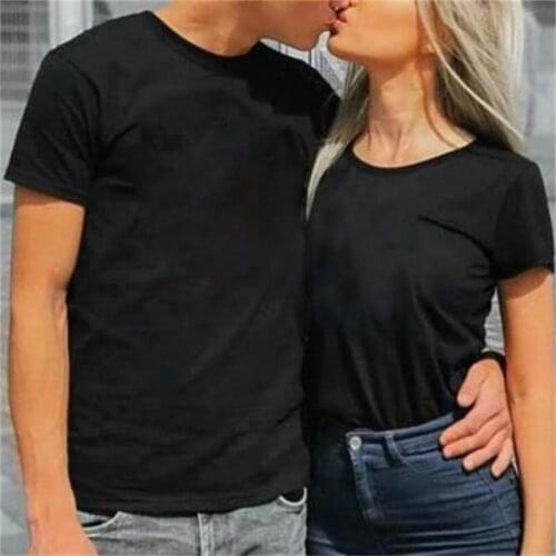 2021 Summer T-shirt Mens Womens Black White Tshirts Lady Solid Soft Cotton Breathable and Quick-drying T-shirt