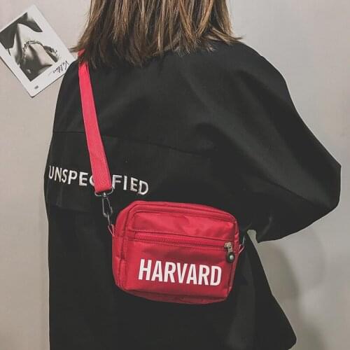 2021 Womens Trend Messenger Bag Japanese Canvas Mini Shoulder Bag Fashion Simple Harajuku Black Crossbody Bag Sports Bag