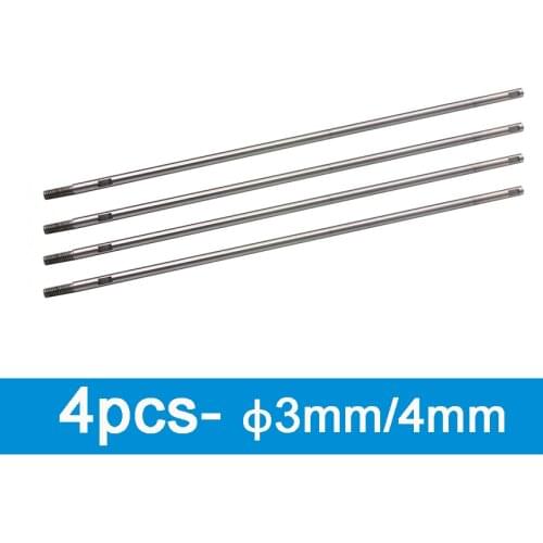 4pcs Diameter 3mm/ 4mm Stainless Steel Marine Boat Prop Shaft 10cm/15cm/20cm For RC Boat