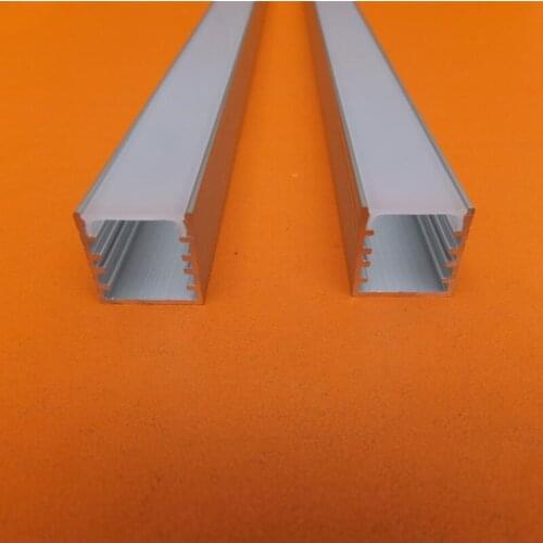 Free shipping 2m/pcs 40m/lot square aluminum profle with cover and end caps and clips for LED Bar Light and LED Linear Light