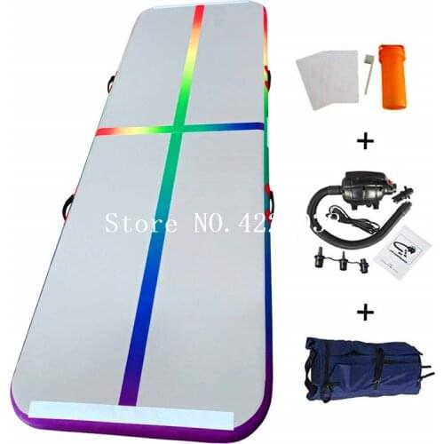 Free Shipping 3M Rainbow Air Track Floor Tumbling Mats for Home Use Cheerleading Water Beach Park Dance Clubs Schools Taekwondo