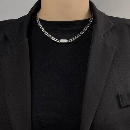 Stainless Steel Chain Necklaces For Women Men Personality Hip Hop Necklace On The Neck Fashion Jewelry Accessories Friends Gifts