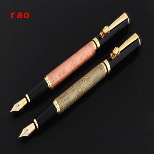 New Luxury quality 861 Brass Metal Eight horses Stationery office supplies School Supplies Fountain Pen ink pen art supplies