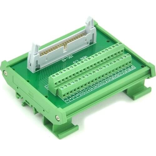 IDC64 male to 64P terminal block breakout PCB board adapter PLC I/O relay terminals DIN Rail Mounting IDC64P