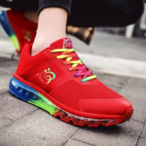 Big Size Outdoor No-slip Sports Shoes for Male Sport Shoes Women Sneakers for Running Shoes Men Red Athletic Tennis Basket B-747