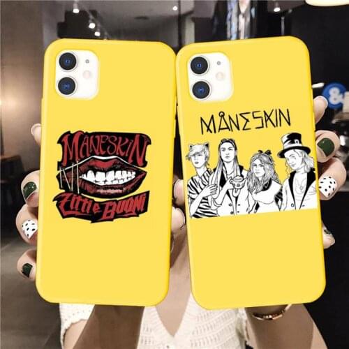 Maneskin Italian combination Phone Case Candy Color for iPhone 6 7 8 11 12 s mini pro X XS XR MAX Plus